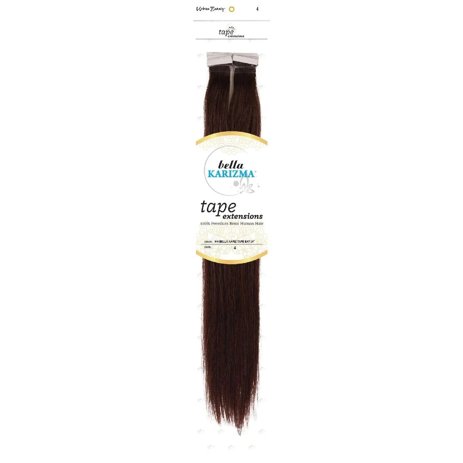 Human Hair Bella Karizma Tape Hair Extension 24 Inch 4 by Urban Beauty