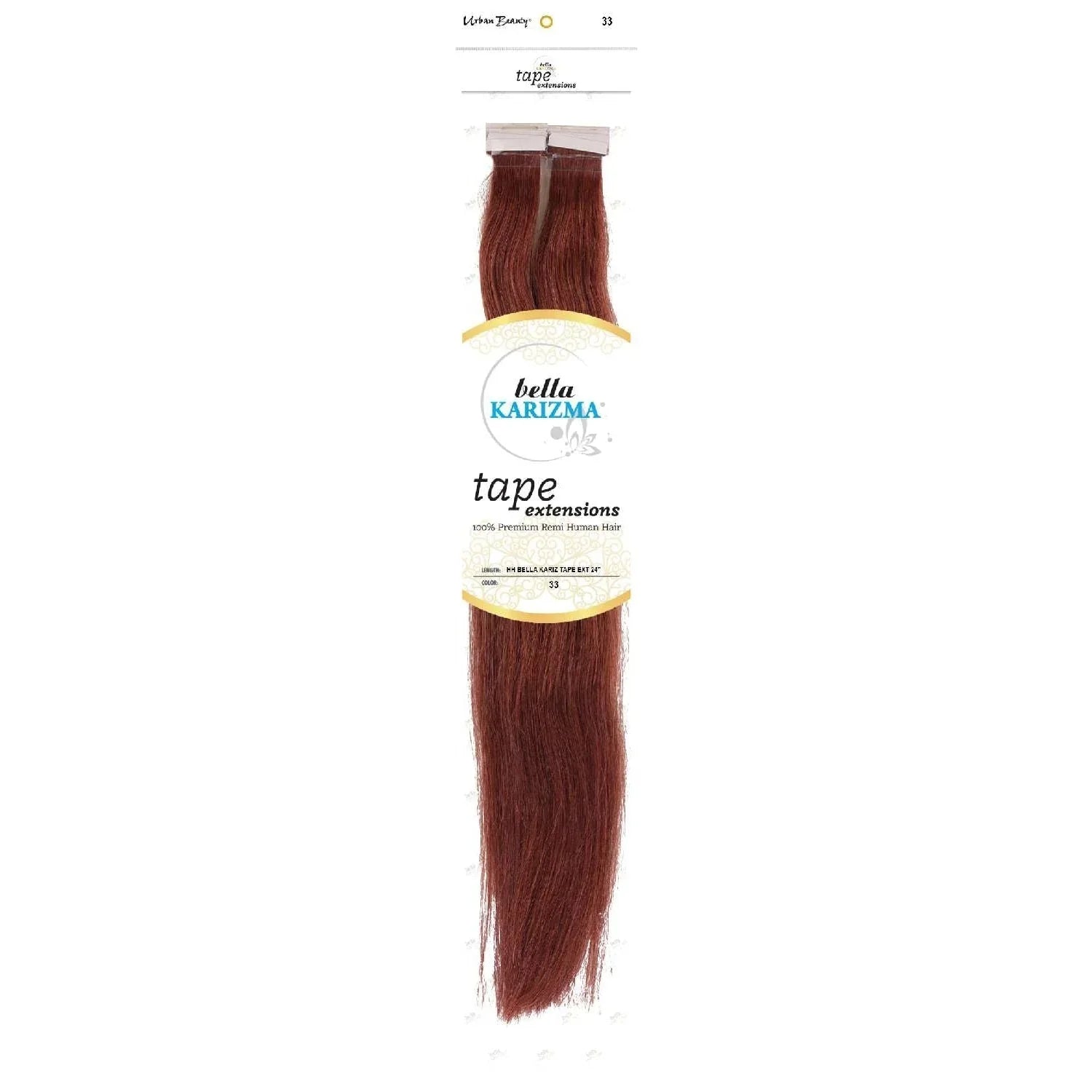 Human Hair Bella Karizma Tape Hair Extension 24 Inch 33 by Urban Beauty