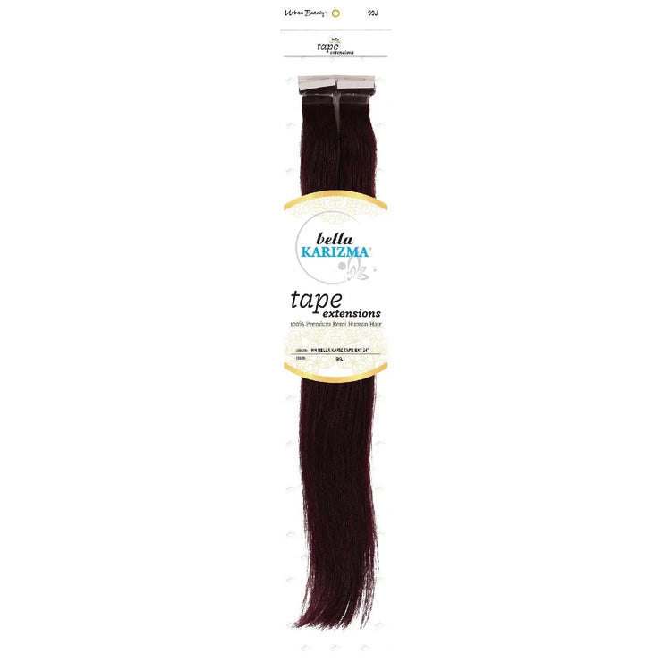 Human Hair Bella Karizma Tape Hair Extension 24 Inch 99J by Urban Beauty