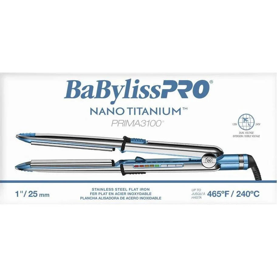 Babylisspro Nano Titanium Prima3000 Ionic Straightener 1 In by BaByliss