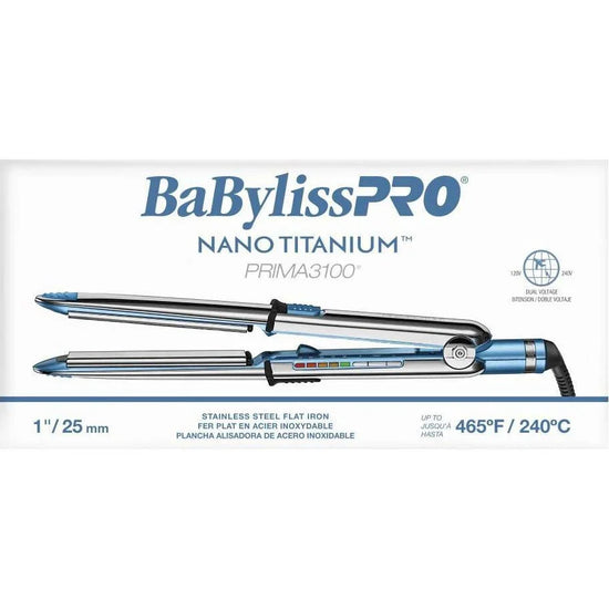 Babylisspro Nano Titanium Prima3000 Ionic Straightener 1 In by BaByliss