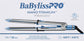 Nano titanium flat iron with blue handle and digital temperature display
