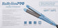 Light-blue and gray curved hair styling iron, nano titanium barrel with dial