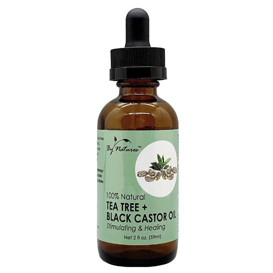 By Natures 100% Natural Tea Tree Black Castor Oil 2.0 Fl Oz by BY NATURES