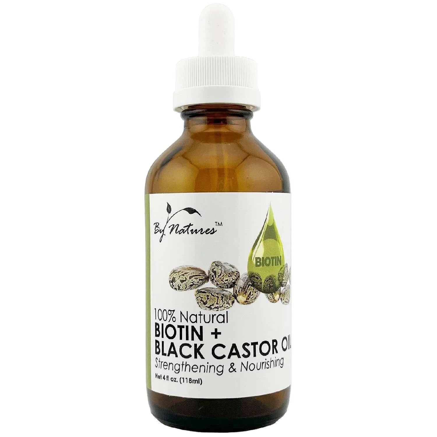 By Natures 100% Natural Biotin Black Castor Oil 4.0 Fl Oz by BY NATURES