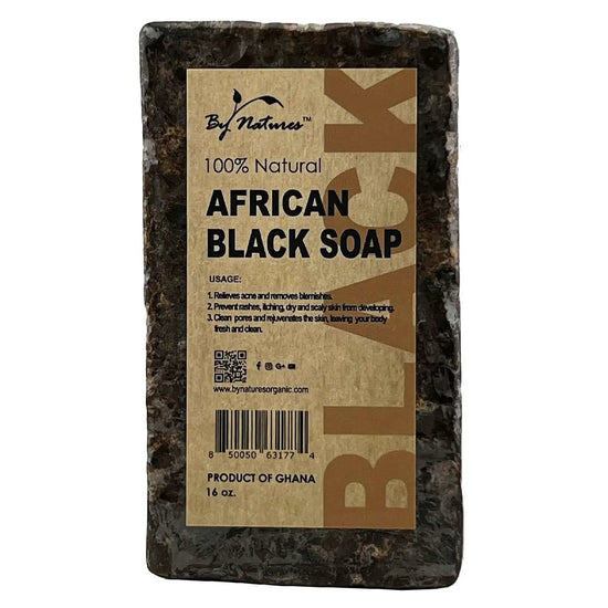 By Natures 100 Percent Natural African Black Soap Bar