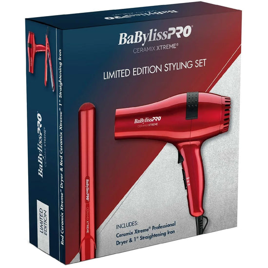 Babylisspro Ceramic Xtreme Holiday Prepack 2000W Dryer Brx5572 And 1Inch Flat Iron Bab9555X by BabylissPro