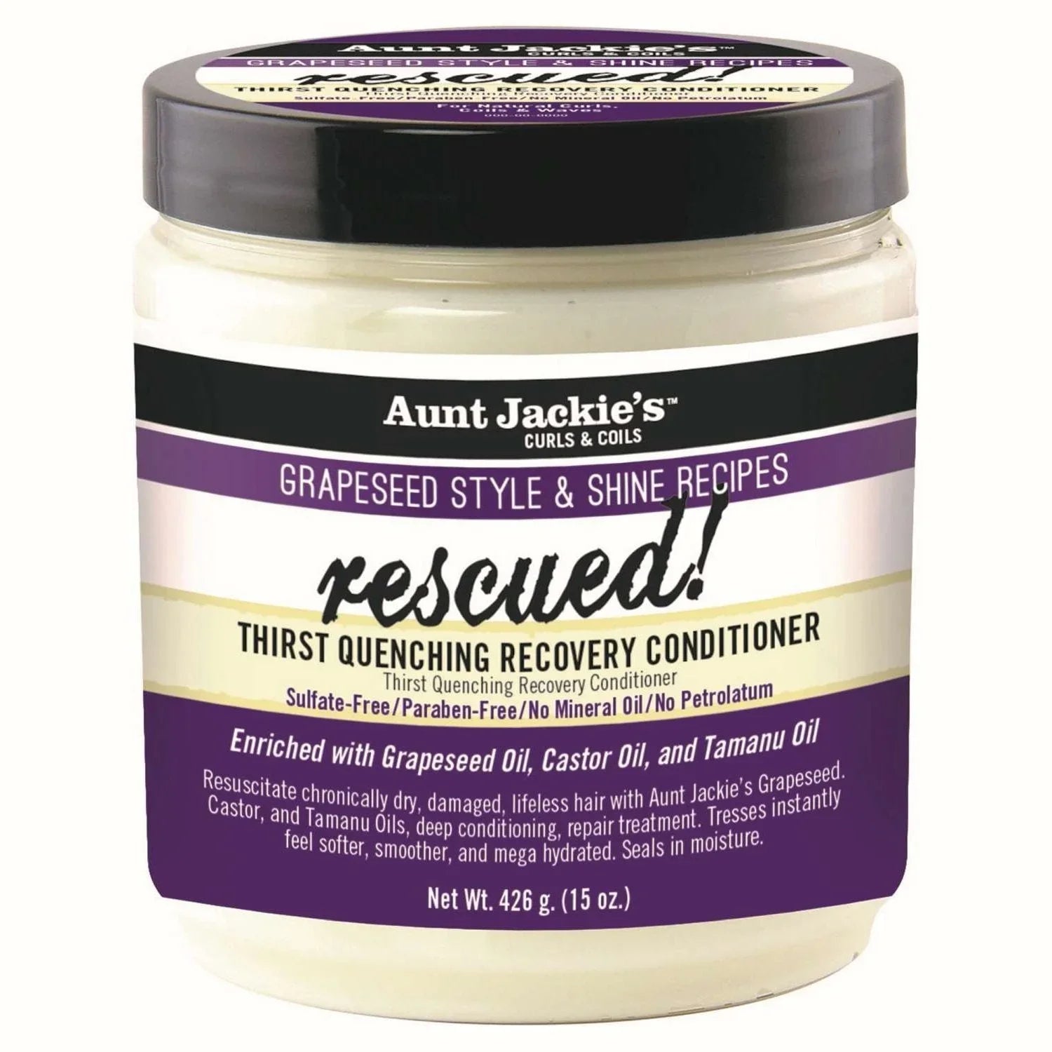 Aunt Jackies Aunt Jackies Grapeseed Rescued 15 Oz by Aunt Jackies