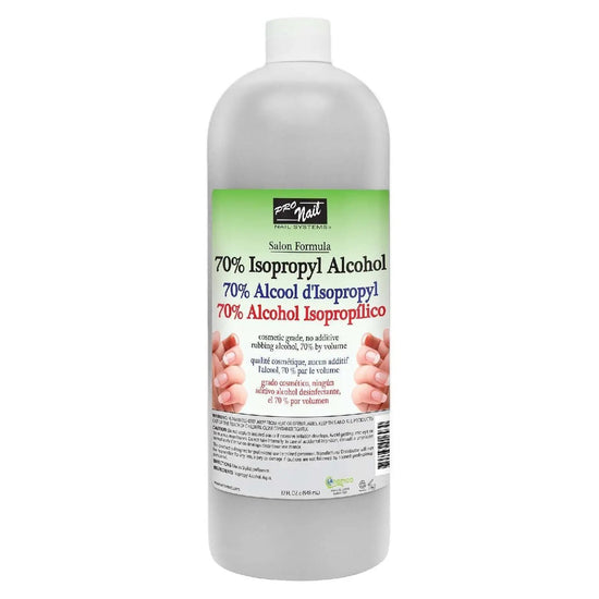 70% isopropyl alcohol 32 oz bottle with green label