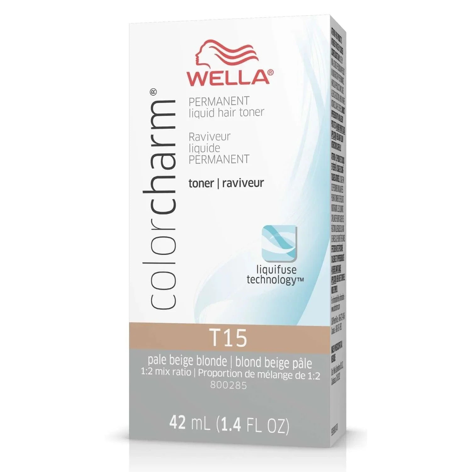 Wella Colorcharm Permanent Liquid Hair Toner T15 Pale Beige Blonde 1.4 Fl Oz by Wella