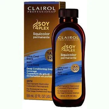 Clairol Professional Soy4Plex Liquicolor Permanent Hair Color 1Aa52D Ultra Cool Black 2.0 Fl Oz by Clairol