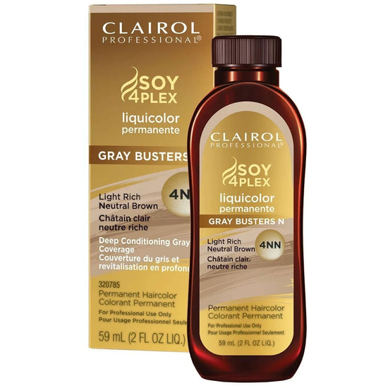 Clairol Professional Soy4Plex Liquicolor Permanent Hair Color 4Nn Light Rich Neutral Brown 2.0 Fl Oz by Clairol
