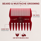 StyleCraft red beard and mustache comb with fine top and coarse bottom teeth