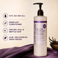 Hydrating conditioner bottle label shows 12 fl oz, rinse-out, and hair benefits