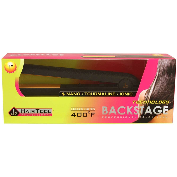 Hair flat iron retail box with Nano Tourmaline Ionic, heats up to 400°F