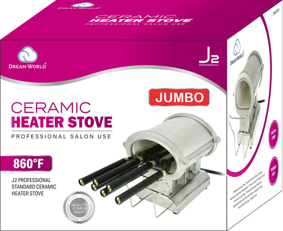 Ceramic curling iron heater stove with temperature control, jumbo, 860°F.