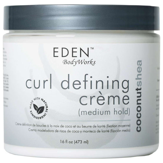 Eden BodyWorks coconut shea curl defining creme jar, 16 oz
