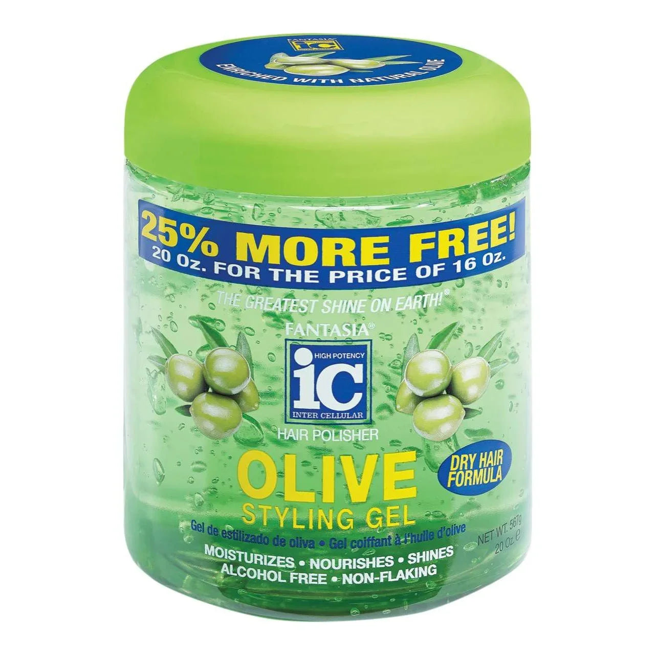 Ic Fantasia Fantasia Ic Hair Polisher Olive Styling Gel Bonus 20 Oz by IC Fantasia