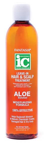 Fantasia IC leave-in hair & scalp treatment with aloe, moisturizing formula bottle