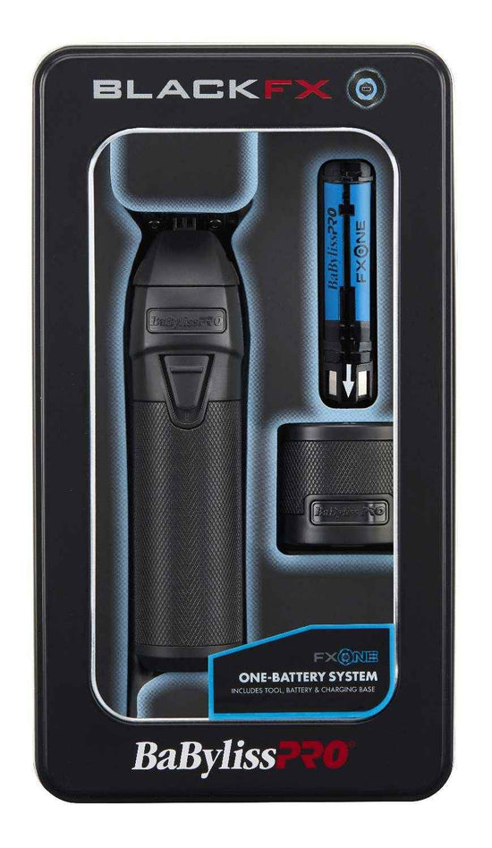 Interchangeable battery trimmer kit with black FXONE all-metal trimmer and battery