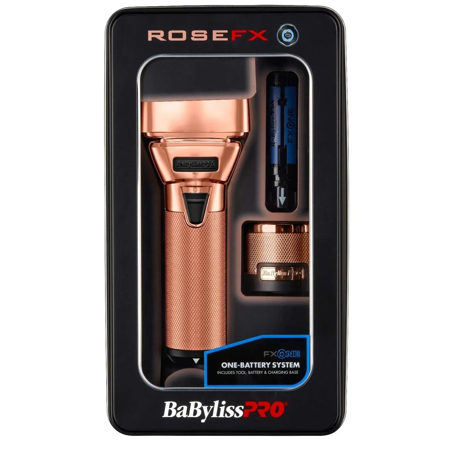 FX One Rosefx All Metal Interchangeable Battery Double Foil Shaver by BabylissPro