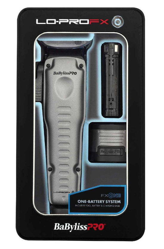 BabylissPRO Lo-ProFx FXone clipper kit with guard combs and battery system.