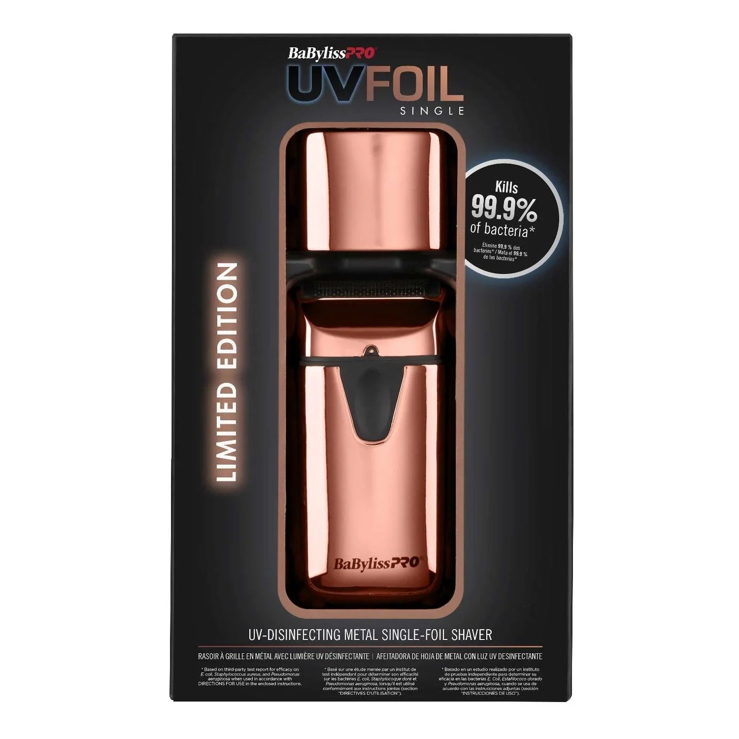 Babyliss Uvfoil Uv Single Foil Shaver Rose Gold by BabylissPro