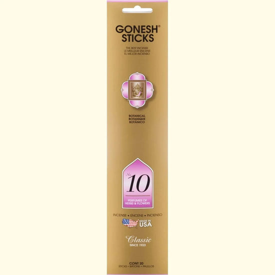 Gonesh Stick Classic 10 Herbs Flowers 20 Piece by Gonesh