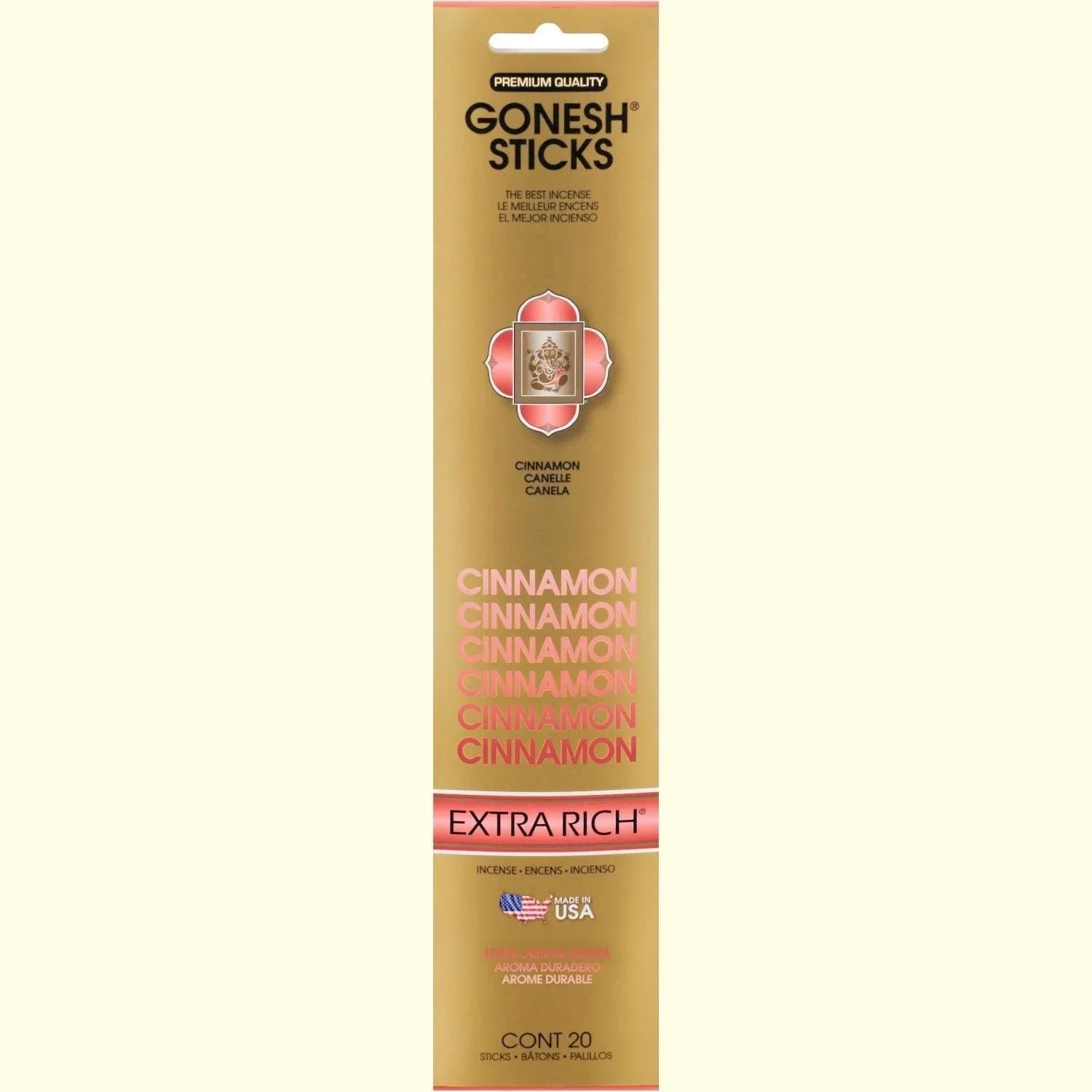 Gonesh Stick Extra Rich Cinnamon 20 Piece by Gonesh