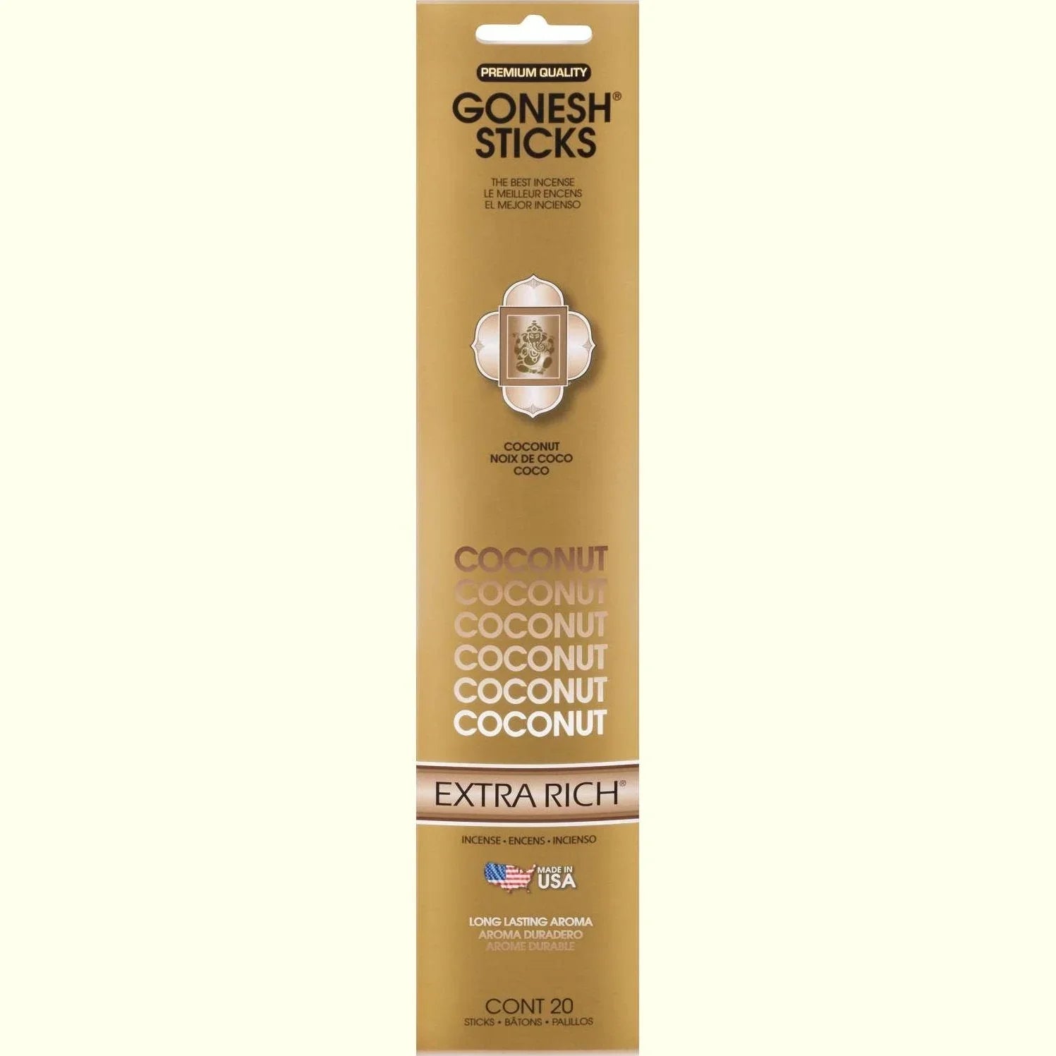 Gonesh Stick Extra Rich Coconut 20 Piece by Gonesh