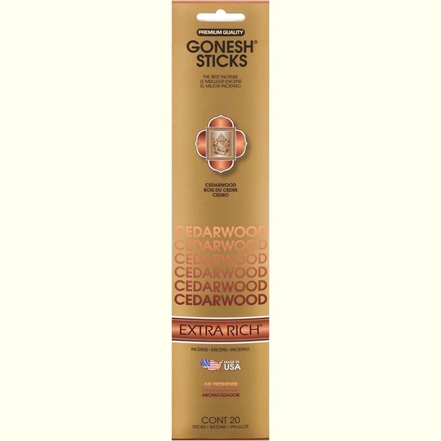 Gonesh Stick Extra Rich Cedarwood 20 Piece by Gonesh