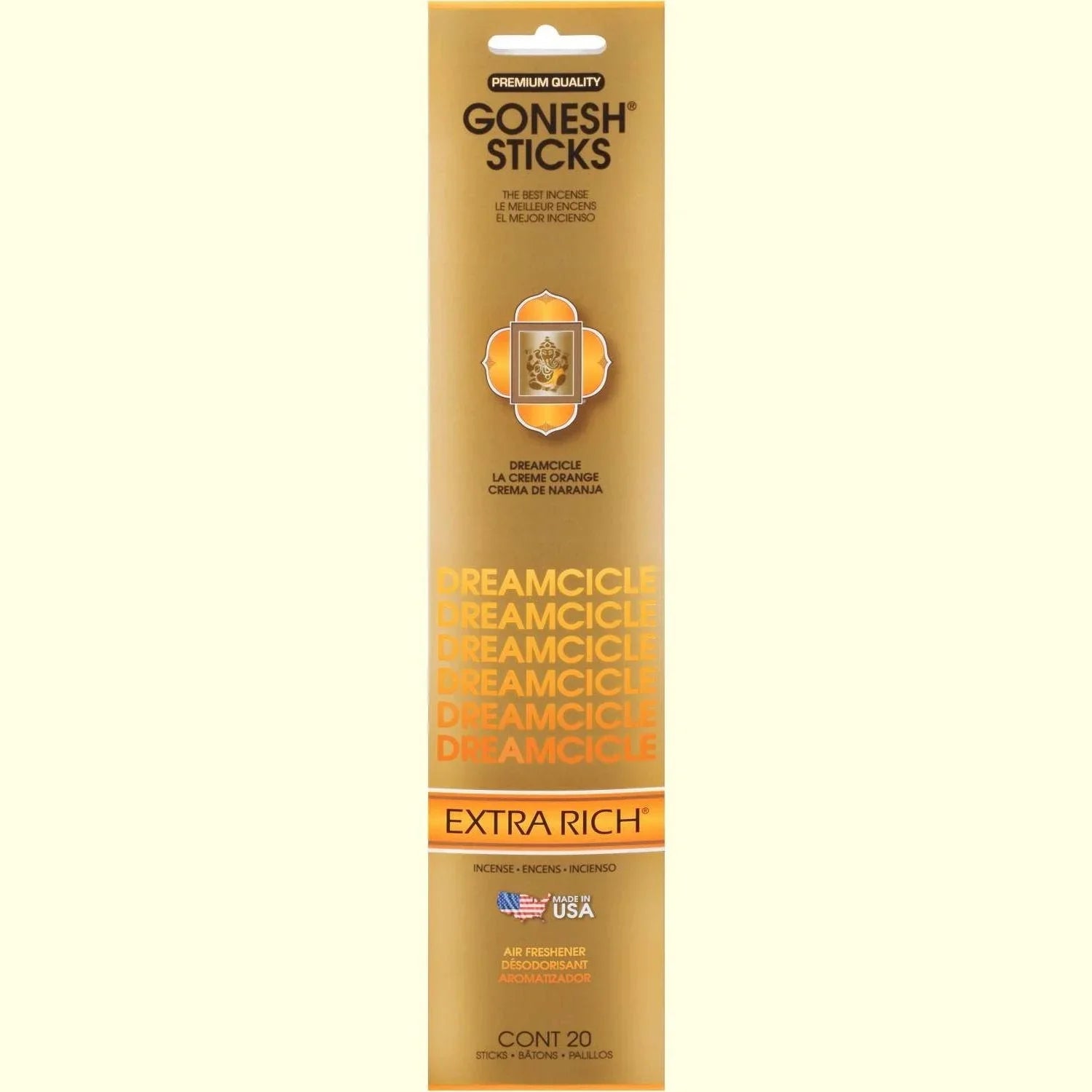 Gonesh Stick Extra Rich Dreamcicle 20 Piece by Gonesh