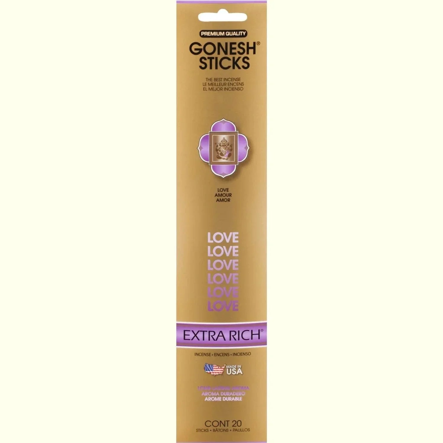 Gonesh Stick Extra Rich Love 20 Piece by Gonesh