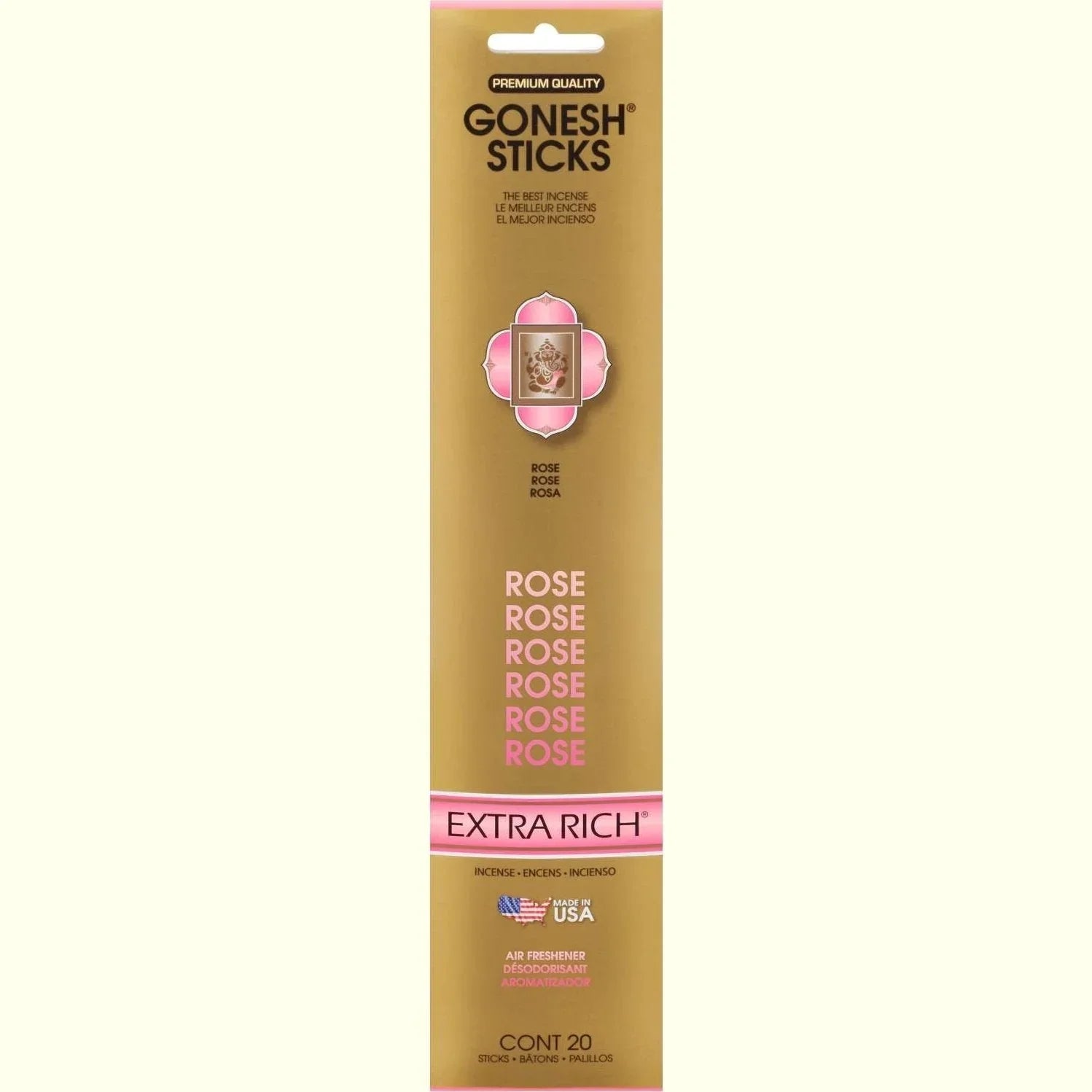 Gonesh Stick Extra Rich Rose 20 Piece by Gonesh