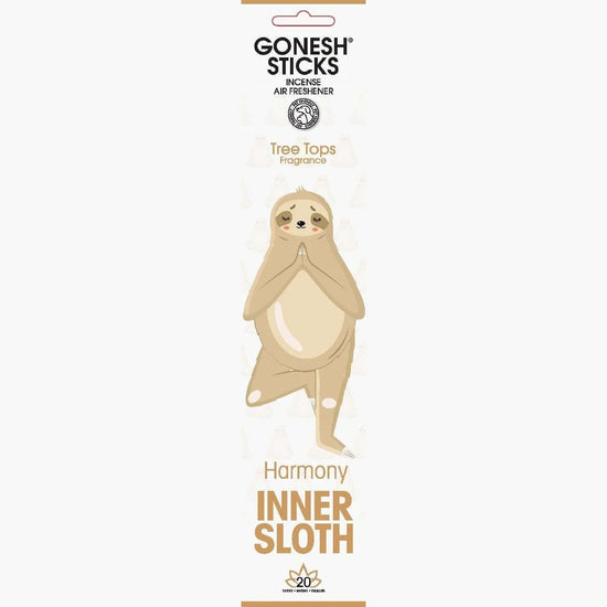 Gonesh Sticks Inner Sloth Incense Tree Tops 20 Piece by Gonesh