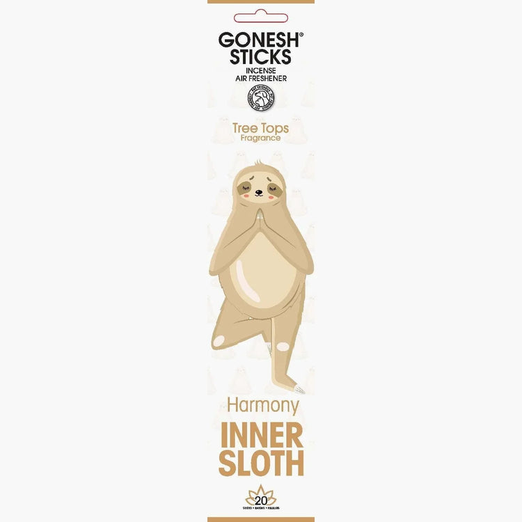 Gonesh Sticks Inner Sloth Incense Tree Tops 20 Piece by Gonesh