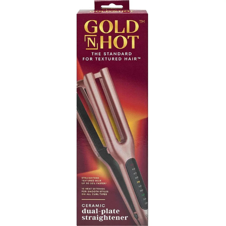 Gold N Hot Gold N Hot Ceramic Dual Plate Straightner 1 Inch 1In by Gold N Hot