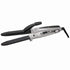 Ionic flat iron with black handles and silver ceramic plates