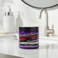 Semi-permanent hair color cream jar with black lid and Violet Night purple label