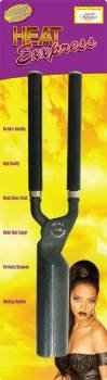 HEAT EXXPRESS curling iron with dual black barrels