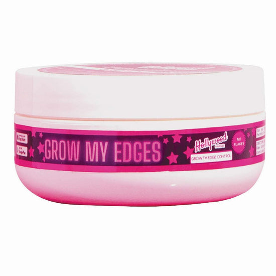 Hollywood Hair Bar Growth Edge Control 4 oz pink hair edge control jar with lid