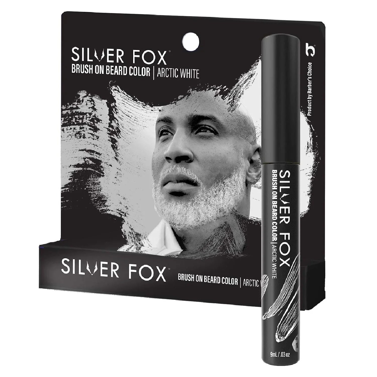 Silver Fox Brush On Beard Color [Artic White] by Barber&
