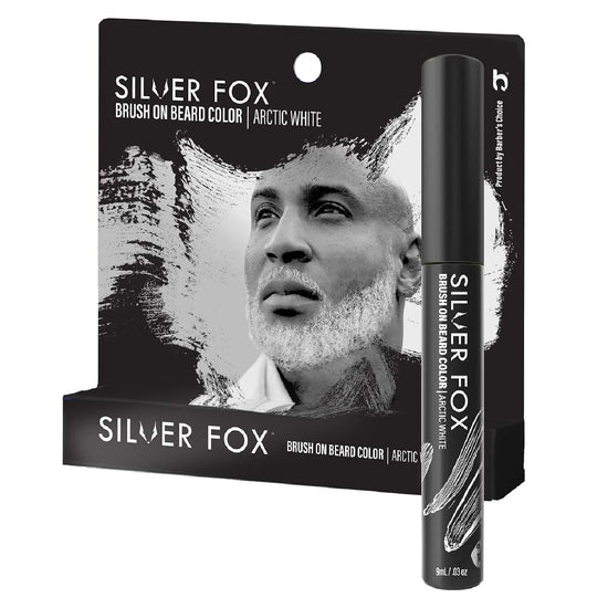 Silver Fox Brush On Beard Color [Artic White] by Barber&
