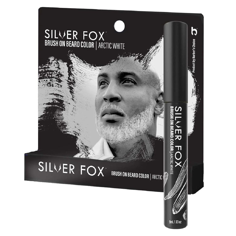Silver Fox Brush On Beard Color [Artic White] by Barber&