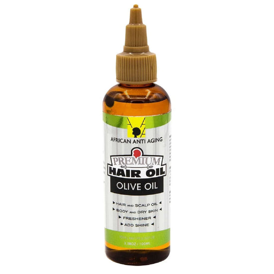 African Anti Aging Premium Hair Oil Olive 3.38 Oz by African Aging Agent