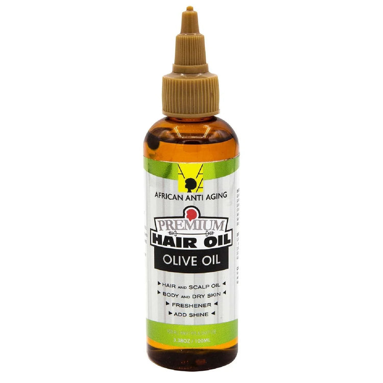 African Anti Aging Premium Hair Oil Olive 3.38 Oz by African Aging Agent