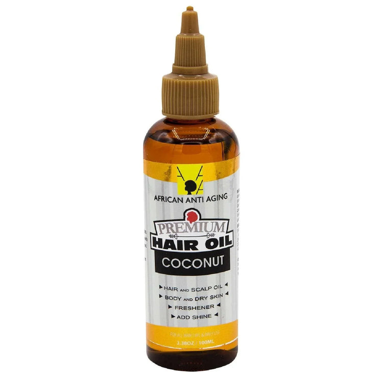 African Anti Aging Premium Hair Oil Coconut 3.38 Oz by African Aging Agent