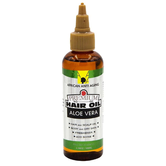 African Anti Aging Premium Hair Oil Alovera 3.38 Oz by African Aging Agent