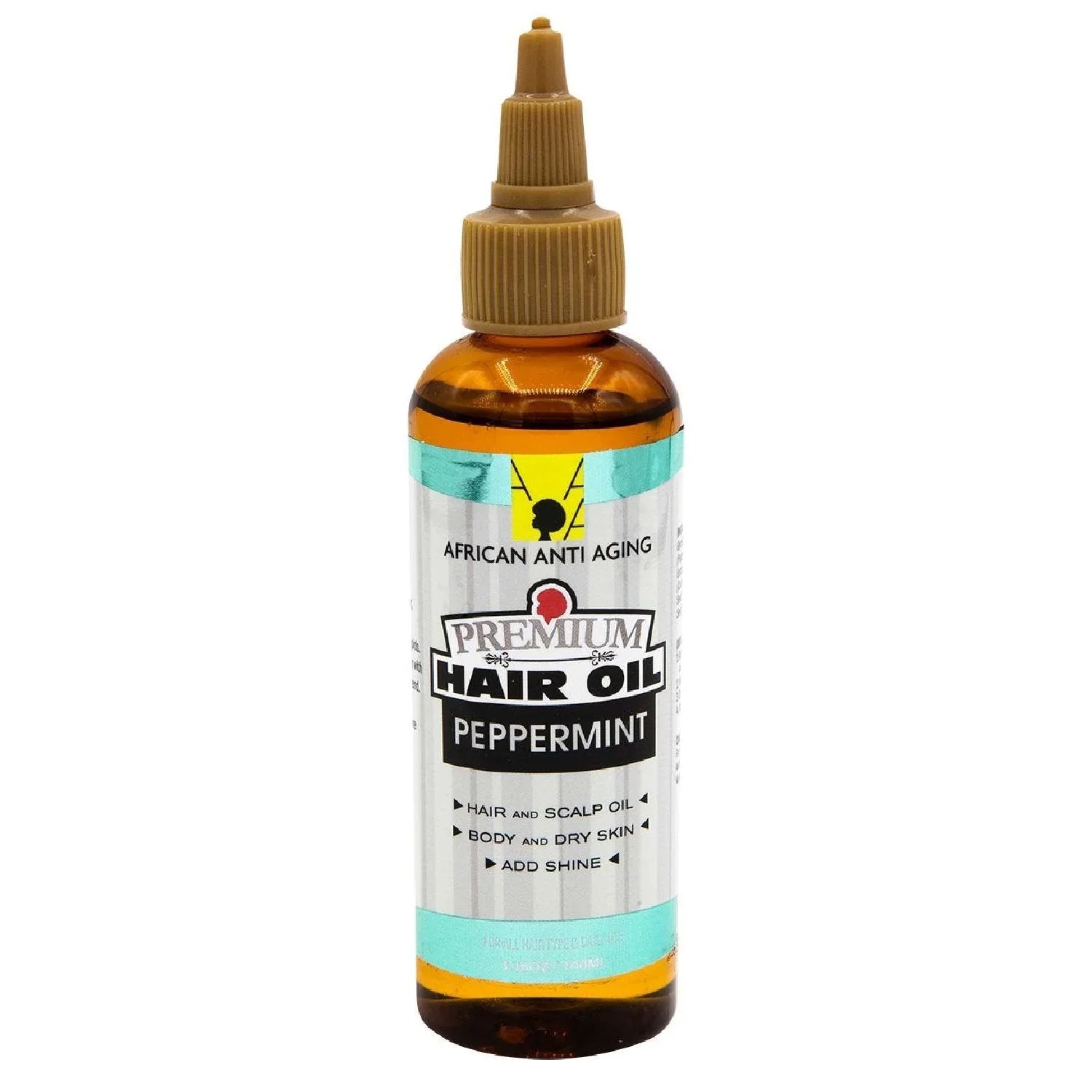 African Anti Aging Premium Hair Oil Pepermint 3.38 Oz by African Aging Agent