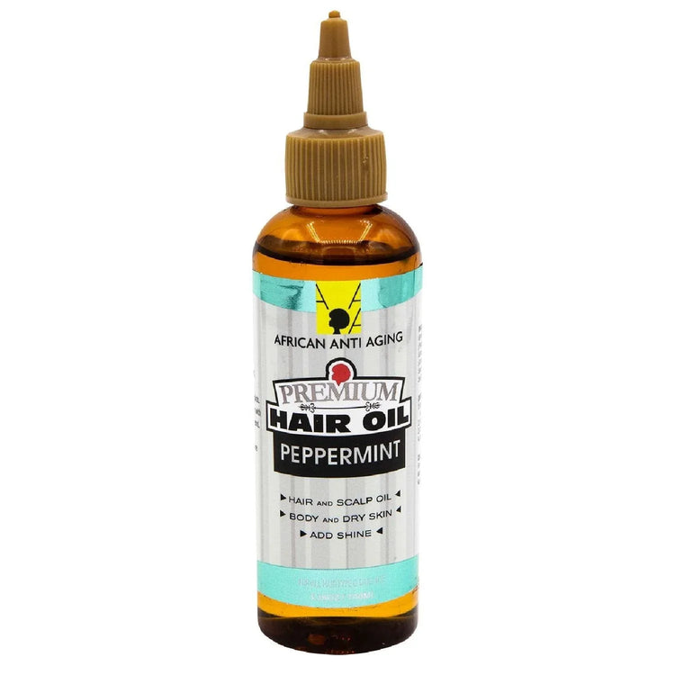 African Anti Aging Premium Hair Oil Pepermint 3.38 Oz by African Aging Agent